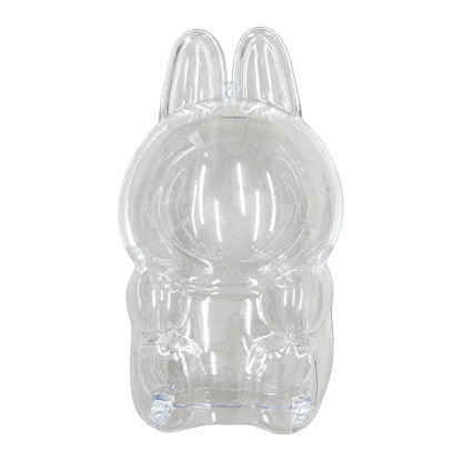 Labubu Transparent Protective Cover for Elf Doll - Cute Monster Toy Storage & Display Case for Party Plushies