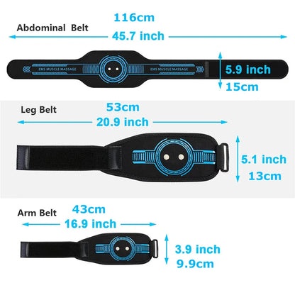 Smart Abdominal Muscle Trainer — EMS Toning Belt for Abs, Arms, and Legs Home Fitness Massage Equipment