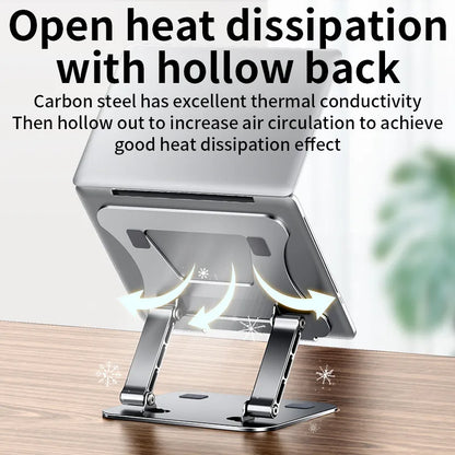Adjustable Aluminum Alloy Phone & Tablet Stand | Portable Folding Design | Supports Devices up to 17" | Cooling Feature | Laptop & Tablet Support