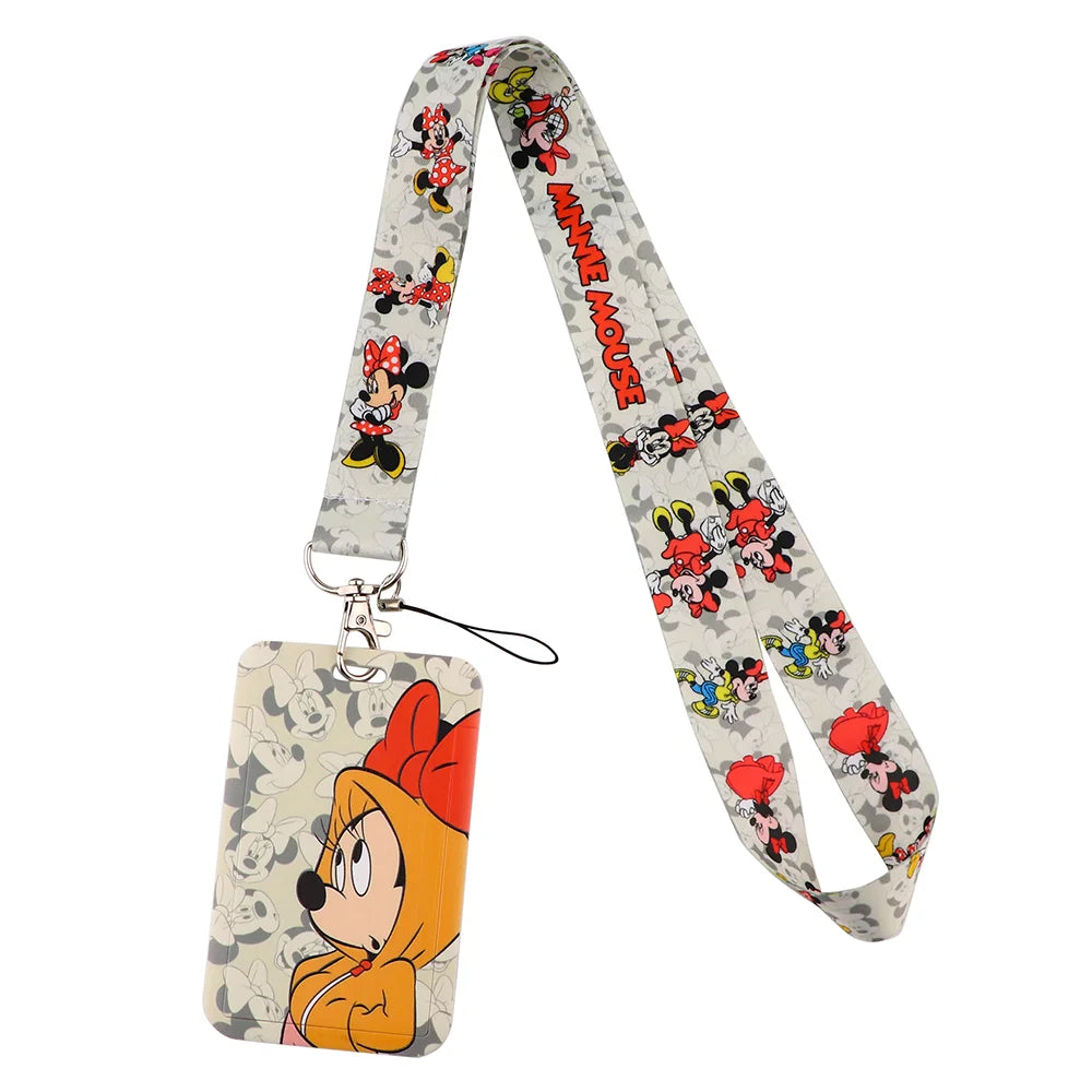 Cartoon Stitch Credential Holder Lanyard – Cute Neck Strap for Keychain, Pass & Credit Card Holder Accessories