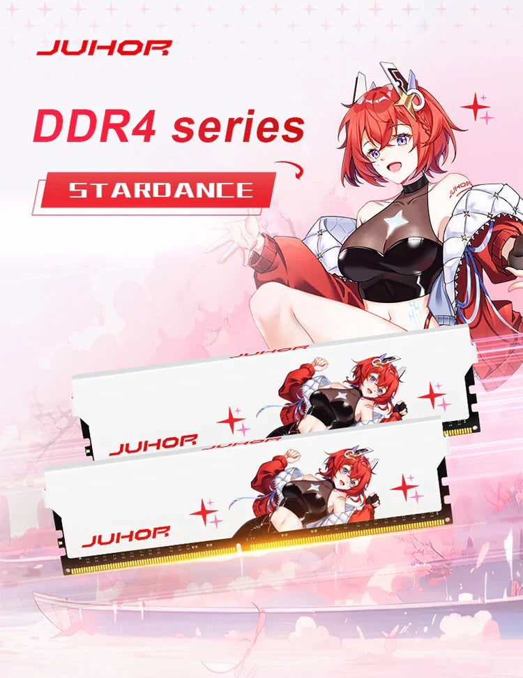 JUHOR DDR4 Gaming RAM – 8GB/16GB 3200MHz-3600MHz Desktop Memory Kit (8GX2/16GX2)