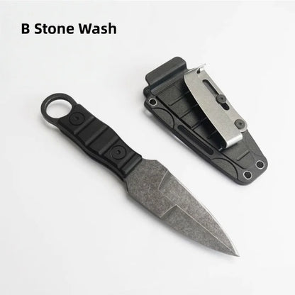 Professional D2 Steel Survival Knife - Fixed Blade EDC Camping Tool with Sheath for Outdoor Adventures