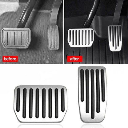 Tesla Model 3 Y Highland (2022-2024) Foot Pedal Covers - Aluminum Alloy Accelerator, Gas, Fuel Brake and Rest Pads Mat Accessories