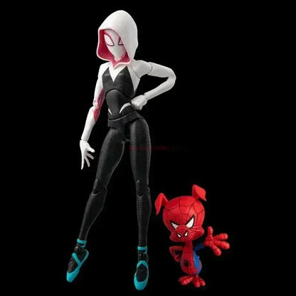 2024 Spider-Man & Gwen Action Figures — Spider-Verse Collection with Miles Morales Sentinel | Anime Toys Christmas Gift