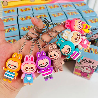 Rabu Blind Box Keychain 12/24pcs — Kawaii Cartoon Character Pendant, Mystery Box Toy for Bag, Room Decor & Gift