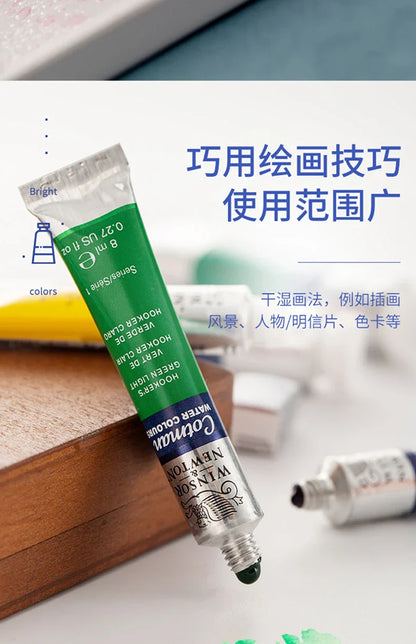 Winsor & Newton Cotman Watercolor Paint Tube 8ml – High Transparency Aquarelle with Excellent Tinting Strength