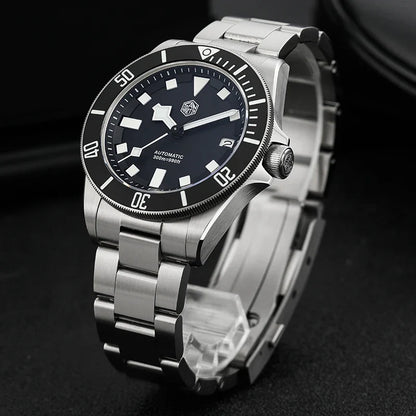 San Martin SN0121T Titanium Diving Watch – NH35 Automatic Movement, Grade 2 Titanium, 120-Click Bezel, 300M Waterproof Wristwatch