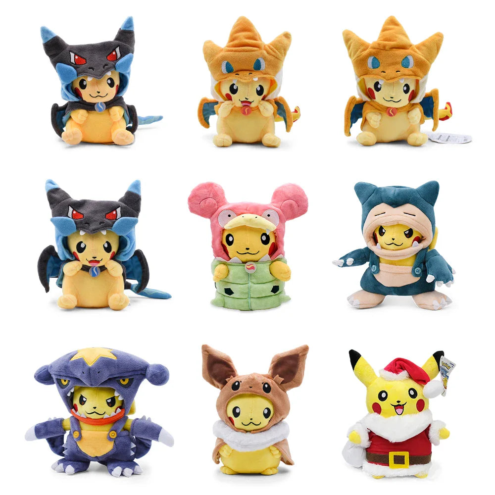 Cos Eevee Pikachu Cosplay Plush Toy – Lucario Stuffed Animal Doll, 20-30CM Cartoon Collectible Gift