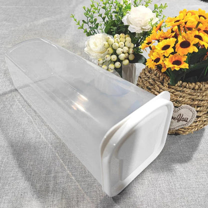 Rectangular Bread Box with Handle - Translucent Cake Container Packaging for Dry and Fresh Foods - Loaf Cake Keeper and Storage Case