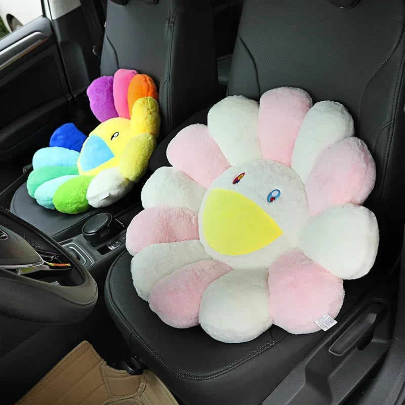 40/60cm Sunflower Plush Pillow — Soft Flower Cushion for Sofa, Bed & Room Decor, Kawaii Gift