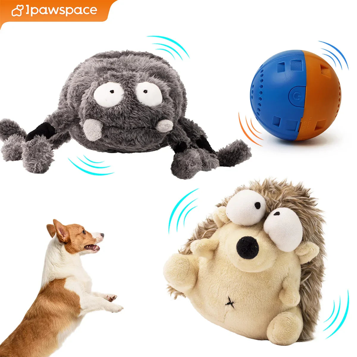 Interactive Plush Dog Toy – Dancing, Chew & Fetch Ball for Small Puppies