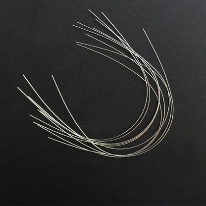 2 Packs Stainless Steel Arch Wires – 20pcs Natural Round & Rectangle Wires for Upper & Lower Braces