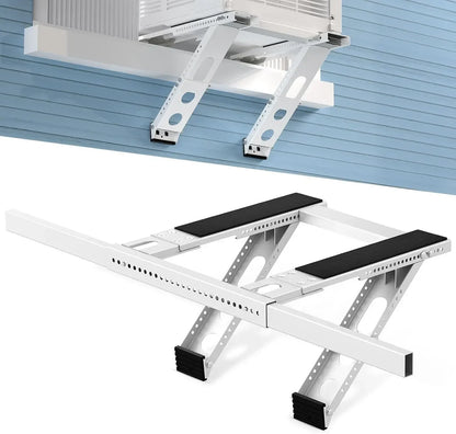 Heavy Duty Foldable AC Wall Mount Bracket – Universal Window Air Conditioner Support Stand, Max Load 200kg Outdoor Installation Rack