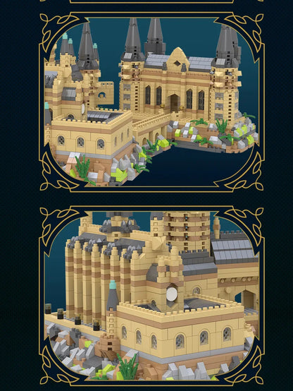 Magic Castle Building Blocks Set — DIY Wizardry School Model with Micro Bricks for Kids & Adults, Creative Assembly Toy Gift