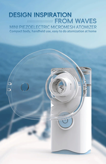 Handheld Portable Silent Mesh Nebulizer – Auto-Clean Inhaler for Kids, Portable Inhalator & Nebulizador