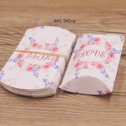 24pcs Floral Pillow-Shaped Jewelry Gift Boxes – Necklace & Earring Display Packaging 20x55x80mm
