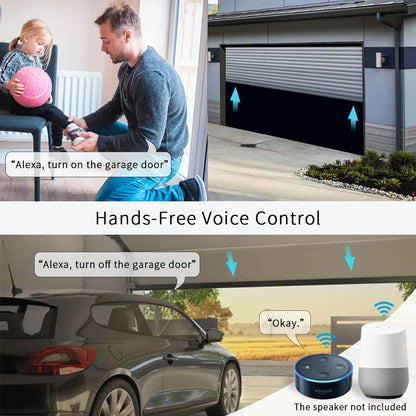 WiFi Garage Door Opener Remote Controller - Tuya Smart Access Control with Alexa & Google Home Support