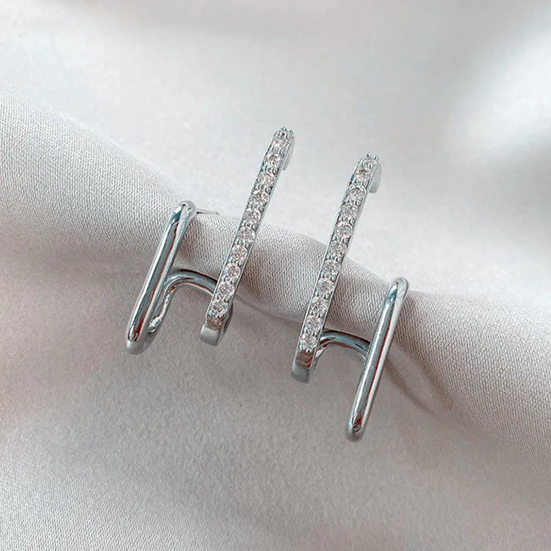 Korean Vintage Pearl & Crystal Earrings for Women — Luxury Zircon Flower, Butterfly & Leaf Stud Jewelry