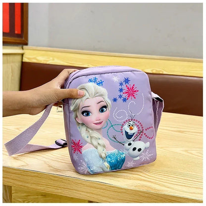 MINISO Disney 2024 Princess Series Crossbody Bag – "Frozen 2" Elsa & Sophia Cartoon Shoulder Bag, Girls Casual Fashion Handbag