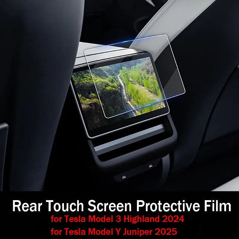 Tempered Glass Screen Protector for Tesla Model 3 Highland & Model Y Juniper 2025 – Rear Center Control Touchscreen Film