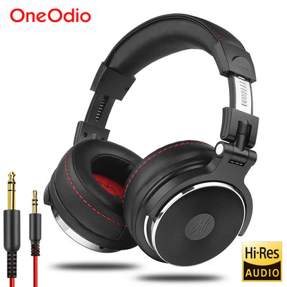 OneOdio Wired Over-Ear Headphones with Microphone – Professional DJ Studio Hi-Res Music Headset