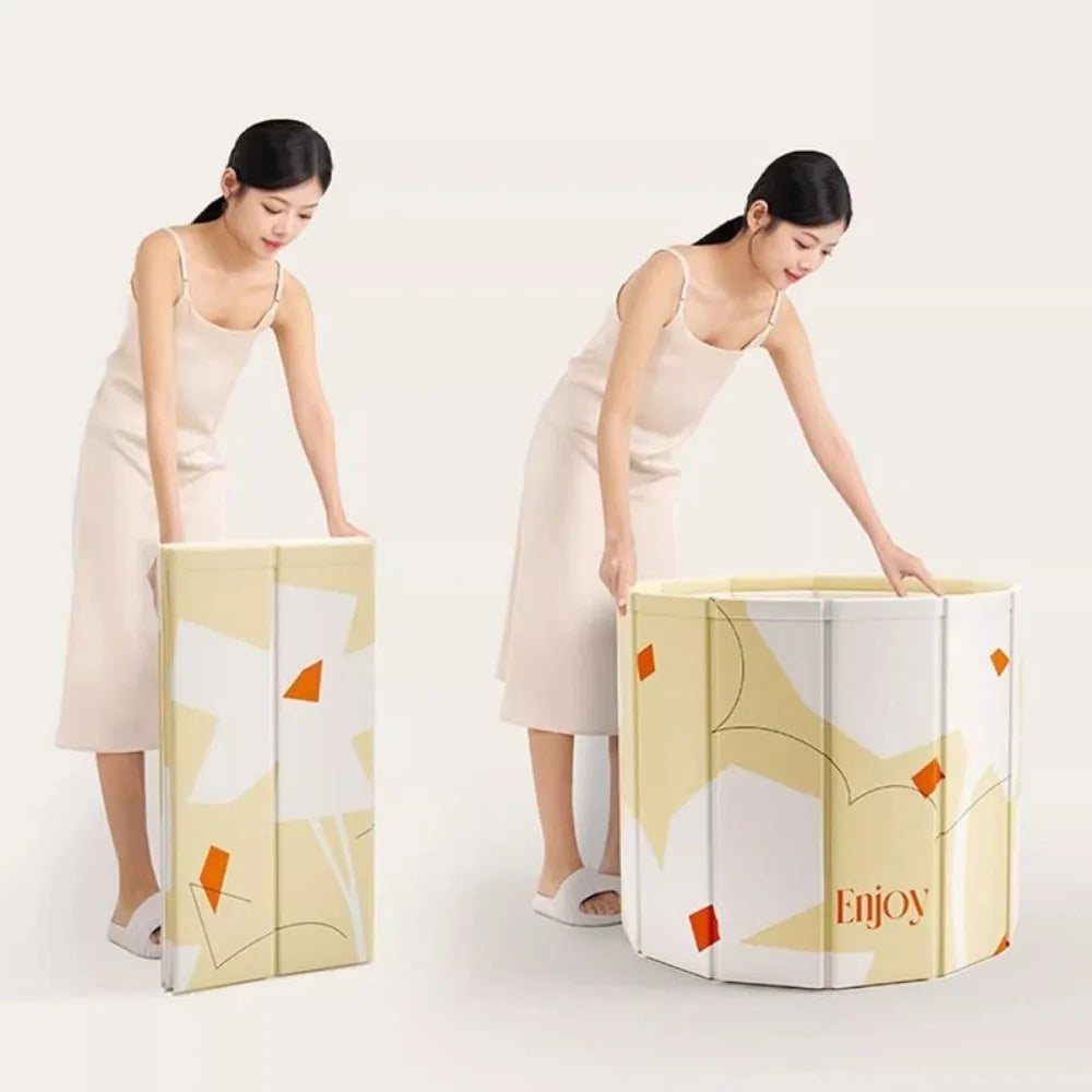 Foldable Portable Bath Tub - Thickened Full Body Bath Bucket for Children & Adults, Long-Term Temperature Lock