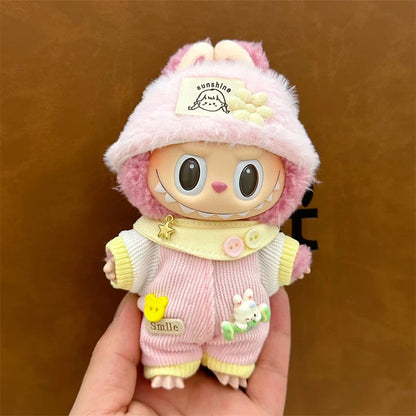 Labubu V1 V2 15/17cm Doll Clothing Set — Fashion Hoodie & Pants Korean Idol Style DIY Accessories Gift