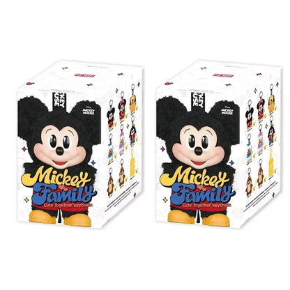 Pop Mart Mickey Family Keychain Series — Cute Vinyl Doll Blind Box, Anime Figure Decoration, Custom Kid Gift