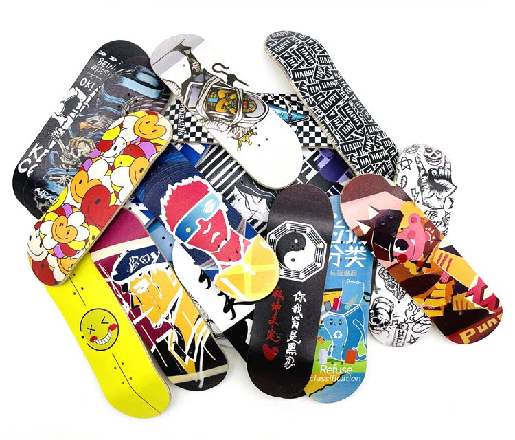 Creative Mini Finger Skateboard – Colorful Maple Fingerboard with Double Rocker, Sport Bearings & Palm Slide Board