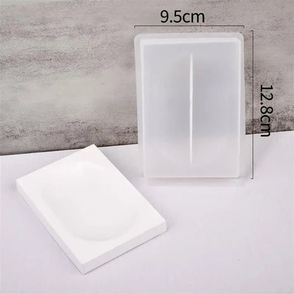 DIY Silicone Soap Dish Mold – Epoxy Resin Soap Holder with Drain, Practical Storage Box for Home Decoration