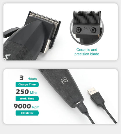 VGR V-640 Hair Trimmer – Professional Electric Hair Clipper, 9000 RPM Metal Trimmer for Men, Barber Hair Cutting Machine