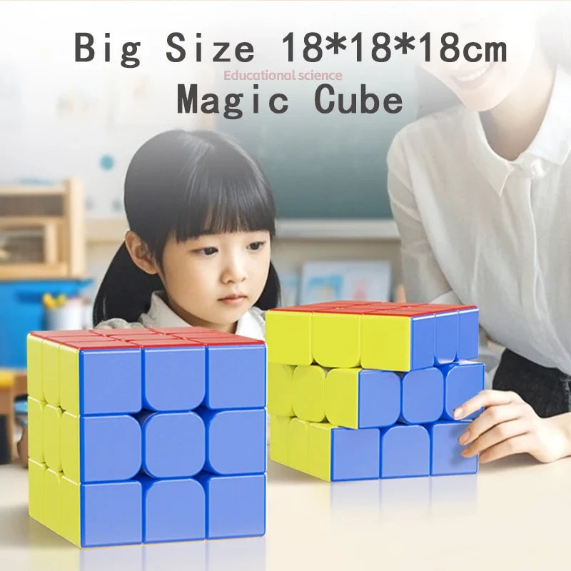 18x18x18cm Giant 3x3 Magic Cube - Large Professional Speed Cube Puzzle Toy for Kids