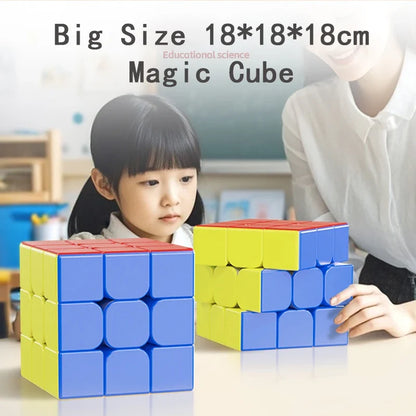 18x18x18cm Giant 3x3 Magic Cube - Large Professional Speed Cube Puzzle Toy for Kids