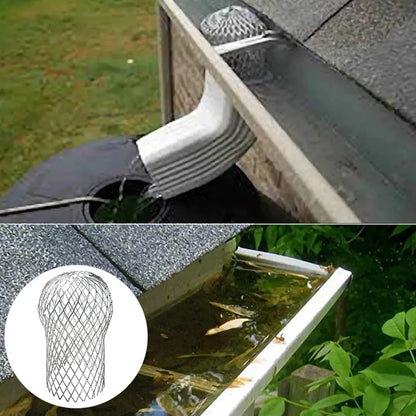 3-Inch Expand Aluminum Rain Gutter Filters - Strainer Stops Blockage from Leaves and Debris - Drain Net Cover for Roof Guard