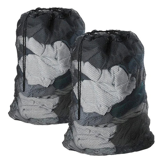 Large Nylon Mesh Laundry Bag — Durable Drawstring Clothes Washing Bag, Anti-Snag & Deformation