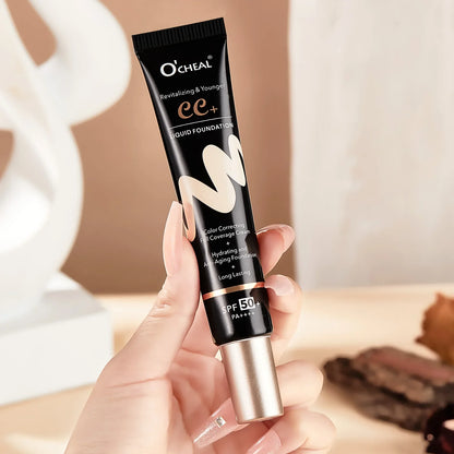Ocheal 30g BB/CC Sunscreen Cream SPF 50/PA+++ – Anti-Aging, Long-Lasting Full Coverage Facial Foundation