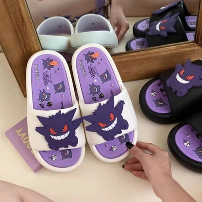 Pokemon Gengar Anime Slippers — Trendy Anti-Slip EVA Slippers for Men & Women, Cool Couple Gift