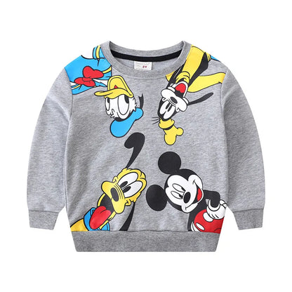 Autumn Children Clothing Set – Toddler Boys Mickey Mouse Top & Pants, 2-6 Years Kids Sports Suit