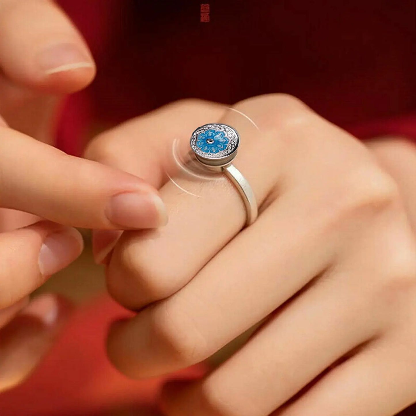Adjustable Buddhist Rotating Finger Spinner - Good Luck Tibetan Prayer Anti-Stress Anxiety Tool
