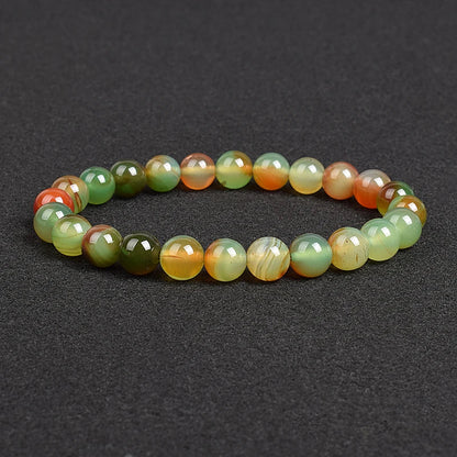 Genuine Natural Stone Beaded Bracelet – Apatite, Lapis Lazuli, Agate & Tiger Eye High Quality Crystal Gem Jewelry Bangle for Men & Women