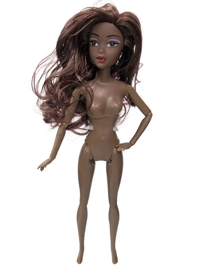 Adollya 32cm 1/6 African Doll — 10-Joint Movable Black American BJD Doll with Makeup, Toy for Girls & Kids Gifts
