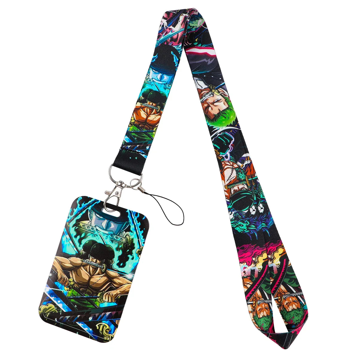 Zoro Anime Lanyard – Pirate Card Holder Neck Strap for Keys, ID, Phone, Badge, Cosplay Accessories & Gifts