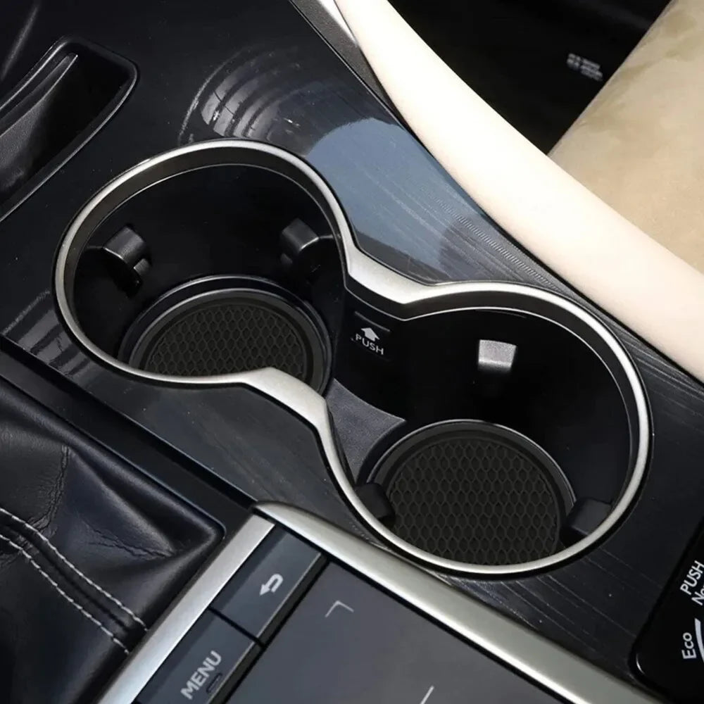 Universal Black Anti-Slip Car Cup Holder Coaster Pads – Interior Accessories for Most Vehicles