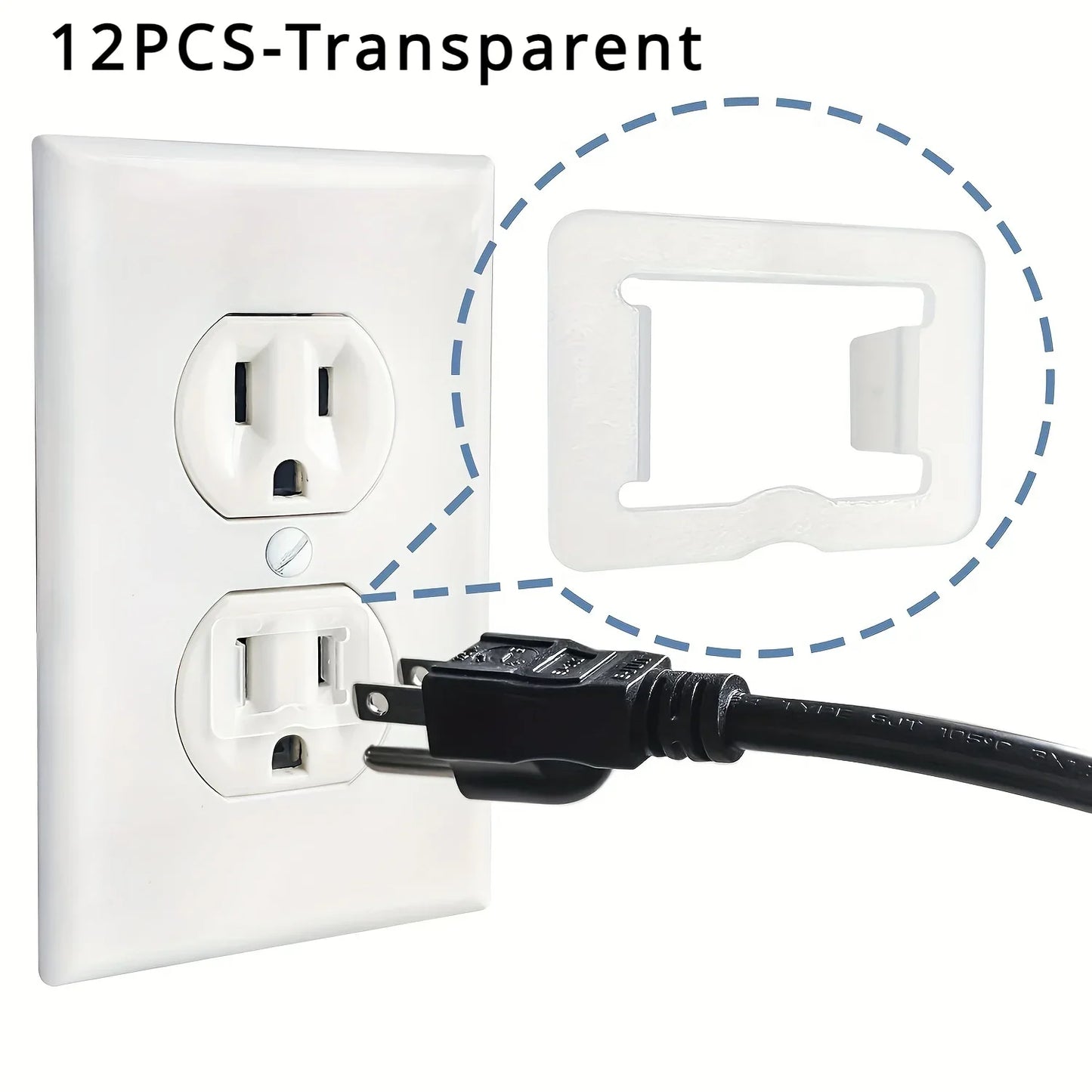 12PCS Socket Stabilizers – Flame-Retardant PC Plugs Fixer to Prevent Power Drops & Loose Connections