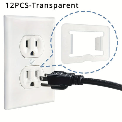 12PCS Socket Stabilizers – Flame-Retardant PC Plugs Fixer to Prevent Power Drops & Loose Connections