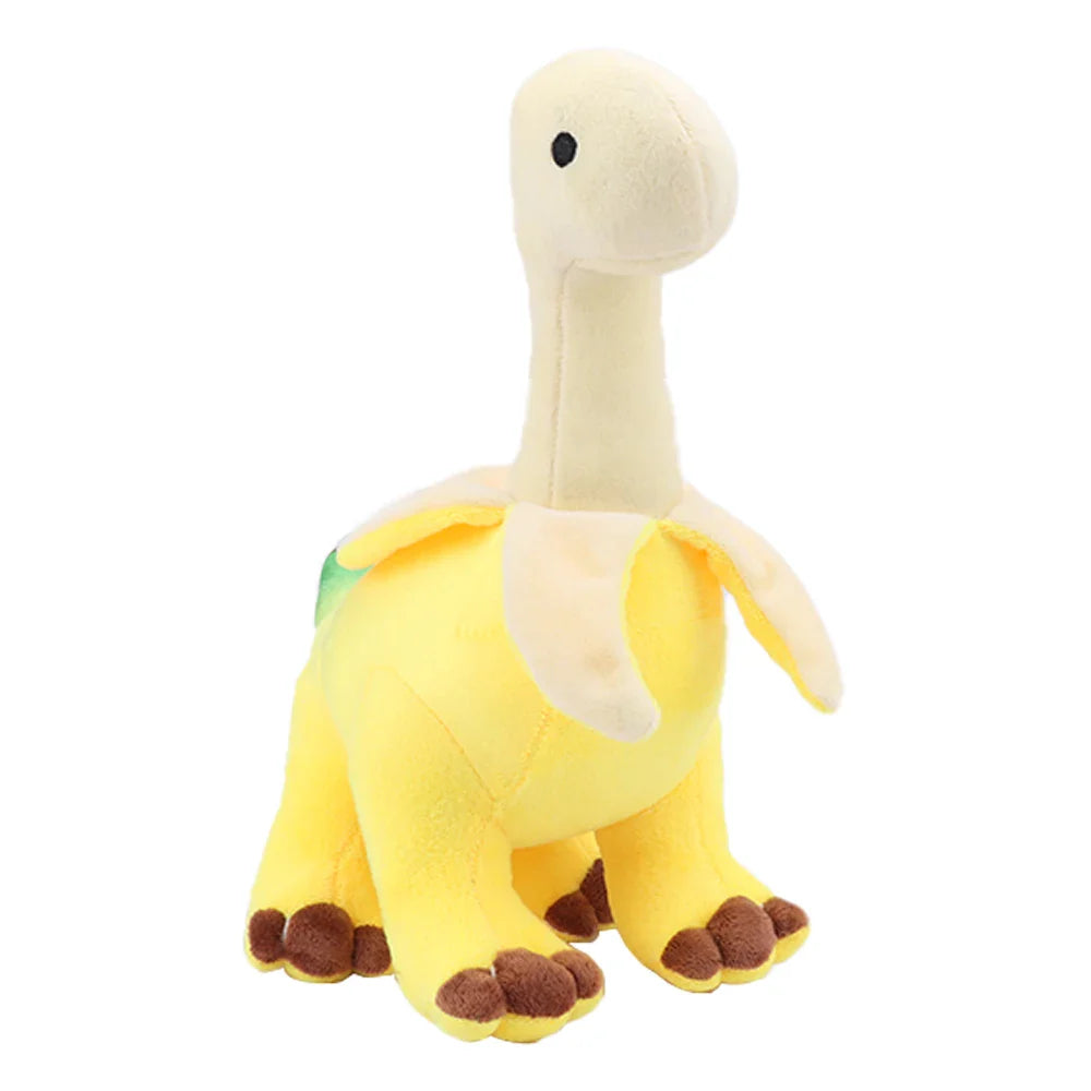 Cute Peeled Banana Brontosaurus Plush Toy – Soft Stuffed Dinosaur, Kawaii Animal Gift for Kids