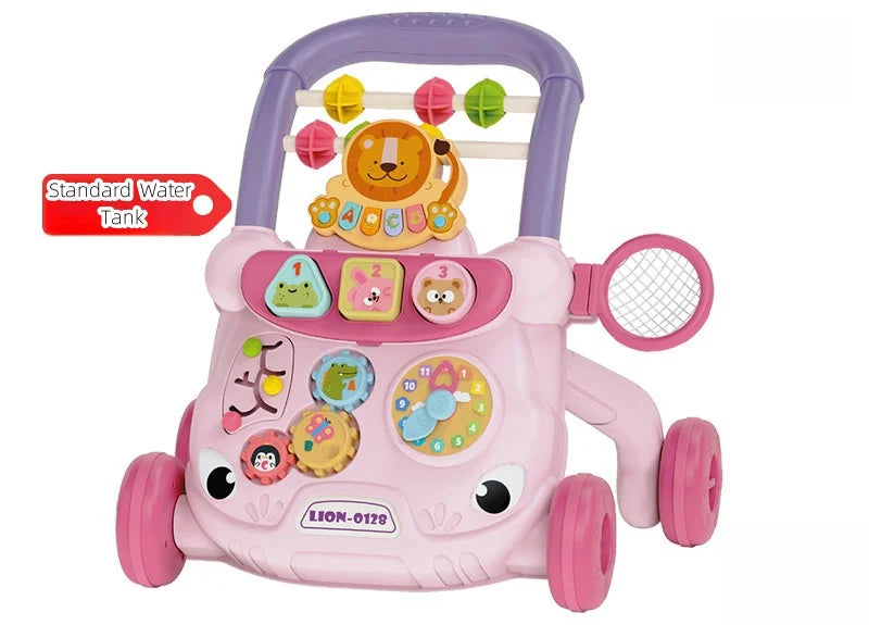 Baby Push Walker Toy – Early Learning Sit-to-Stand Anti-Rollover Multi-Function Activity Walker for Infants and Toddlers