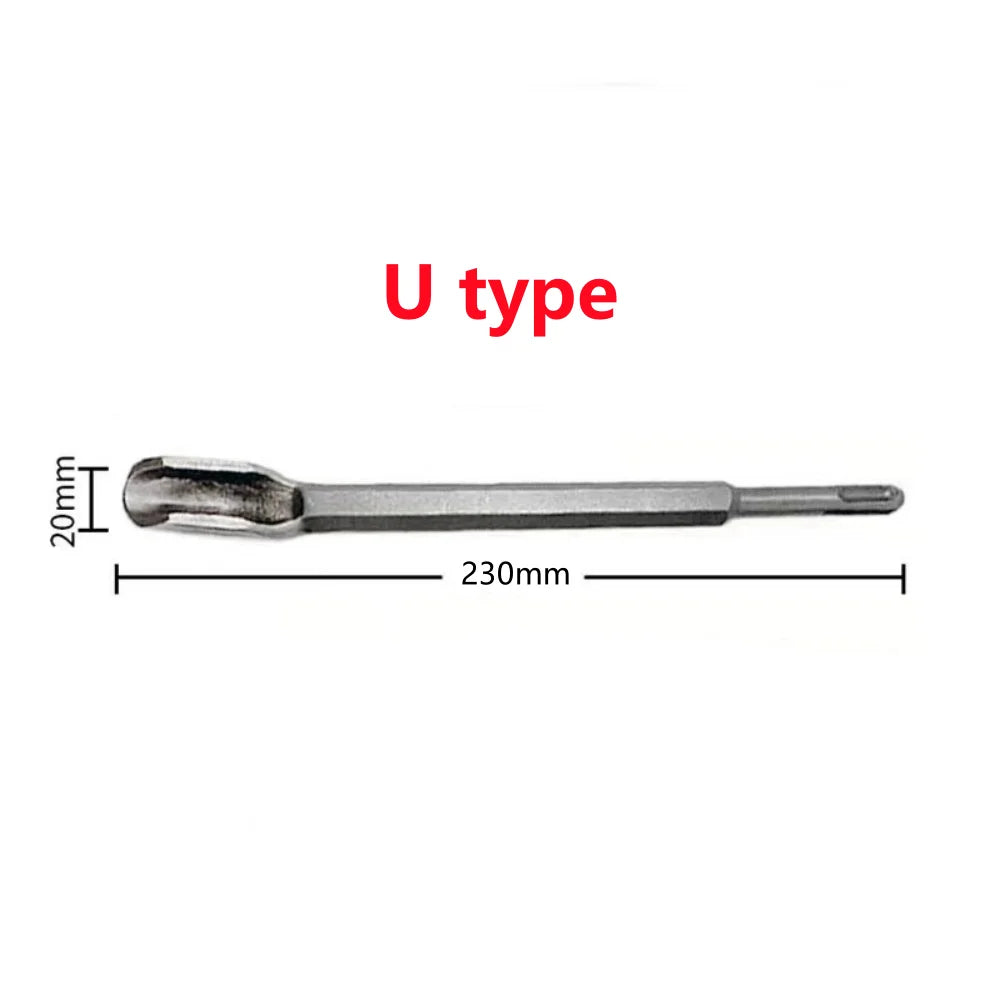 250mm SDS Plus Chisel Set – Electric Hammer Drill Bits (Point, Groove & Flat) for Concrete, Brick, Stone & Masonry Work