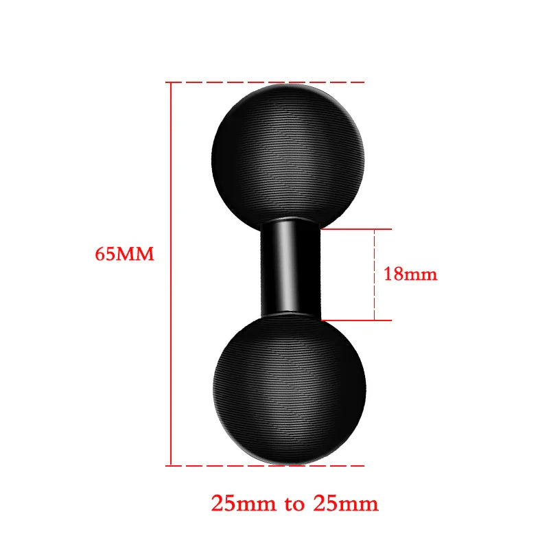 1" Ball Head Adapter Mount for Motorcycle Handlebar – Rearview Mirror Bracket for DJI, GoPro & Insta360 Cameras