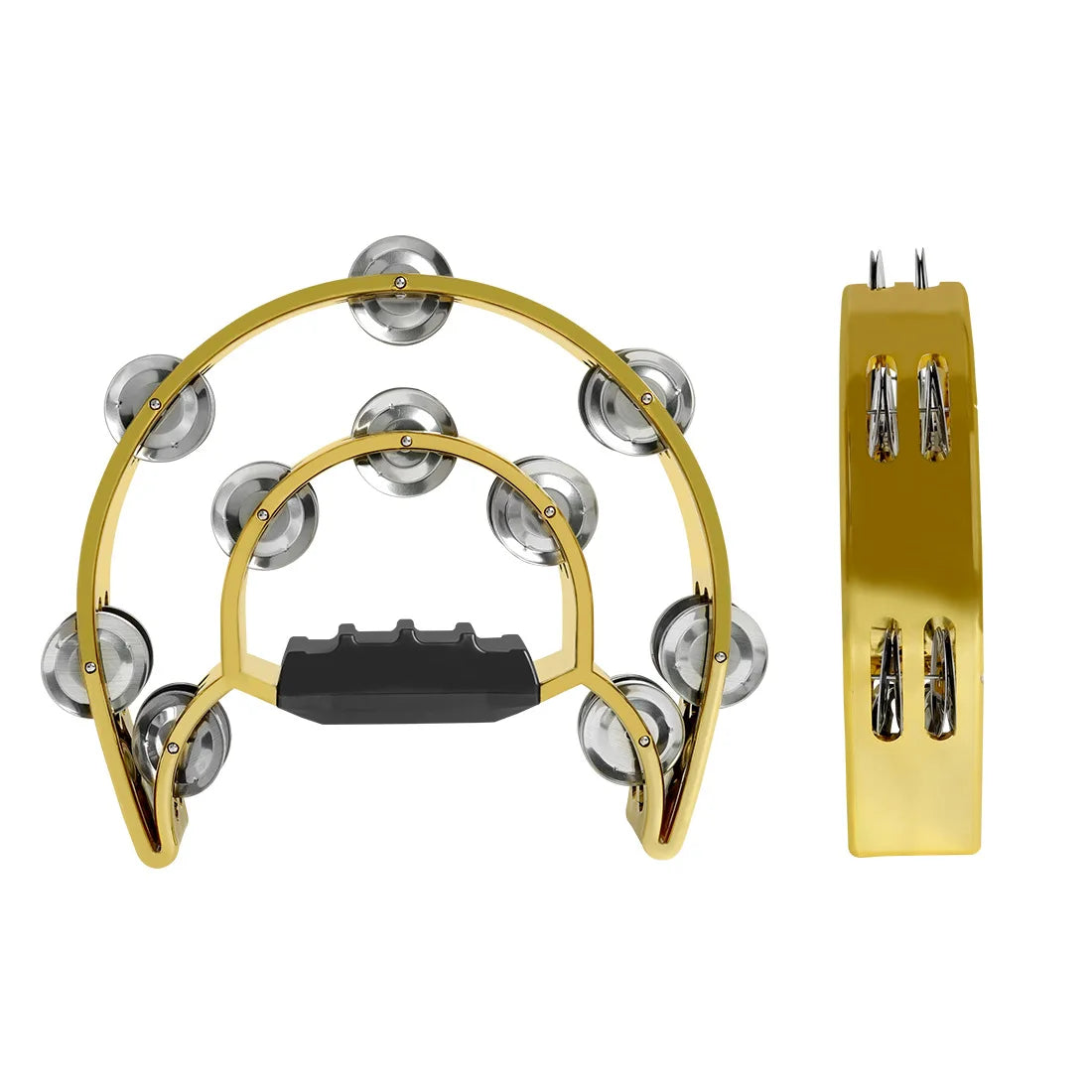 10-inch ABS Tambourine – Handheld Drum with Electroplated Metal Bells, Party & Concert Rhythm Instrument for Adults